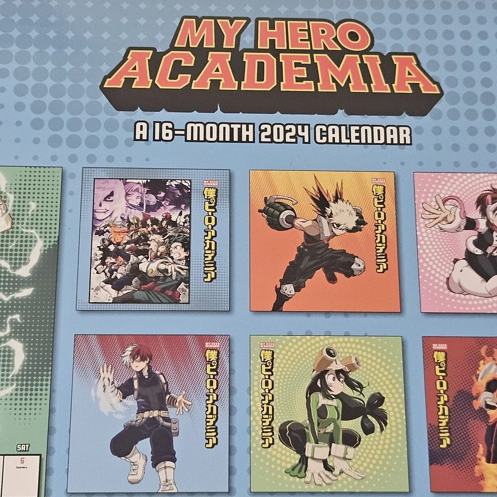 My Hero Academia 16‎ Month Calendar 2024 Sealed BRAND NEW COLLECTOR'S ITEM